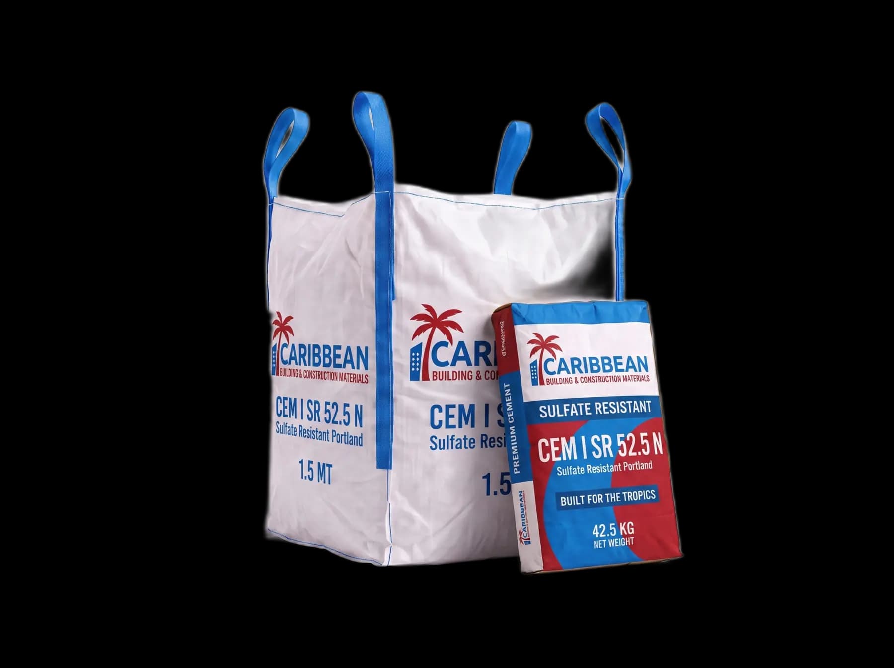 CEM I 52.5 N-SR 3 42.5 kg bag beside 1.5 MT FIBC